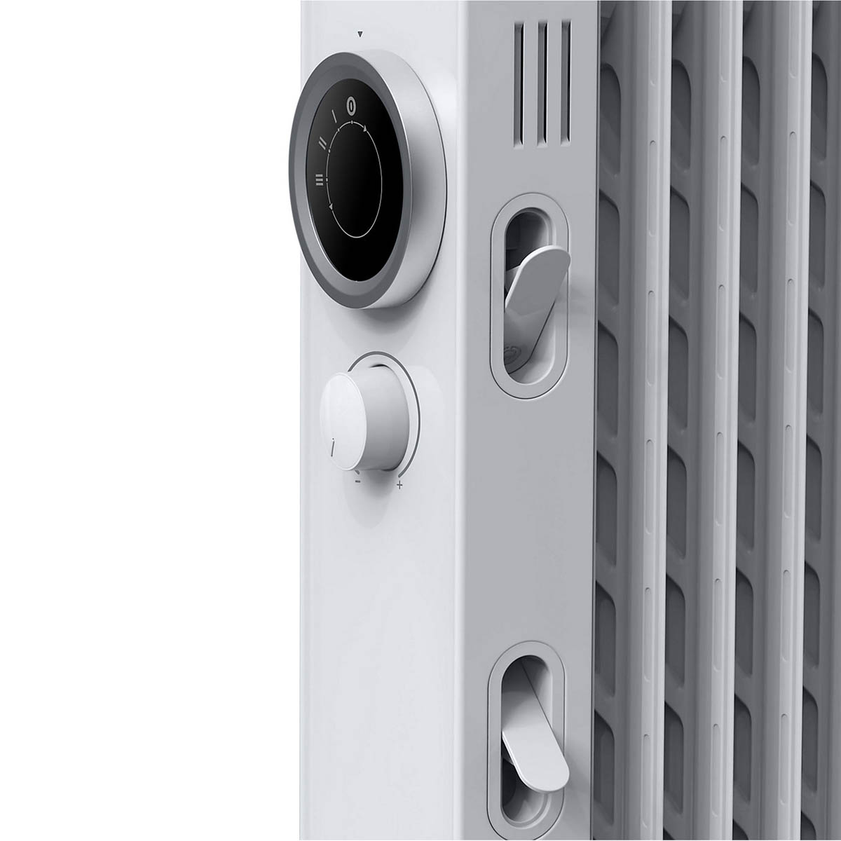 Oil Filled Radiator Electric Heater White Adjustable Thermostat Portable 2500W - Image 5