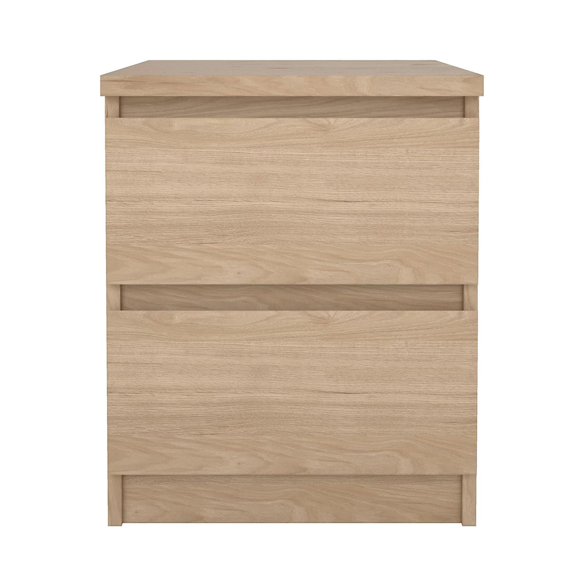 Esla Jackson Hickory 2 Drawer Bedside Table Wood Effect Bedroom Cabinet - Image 7