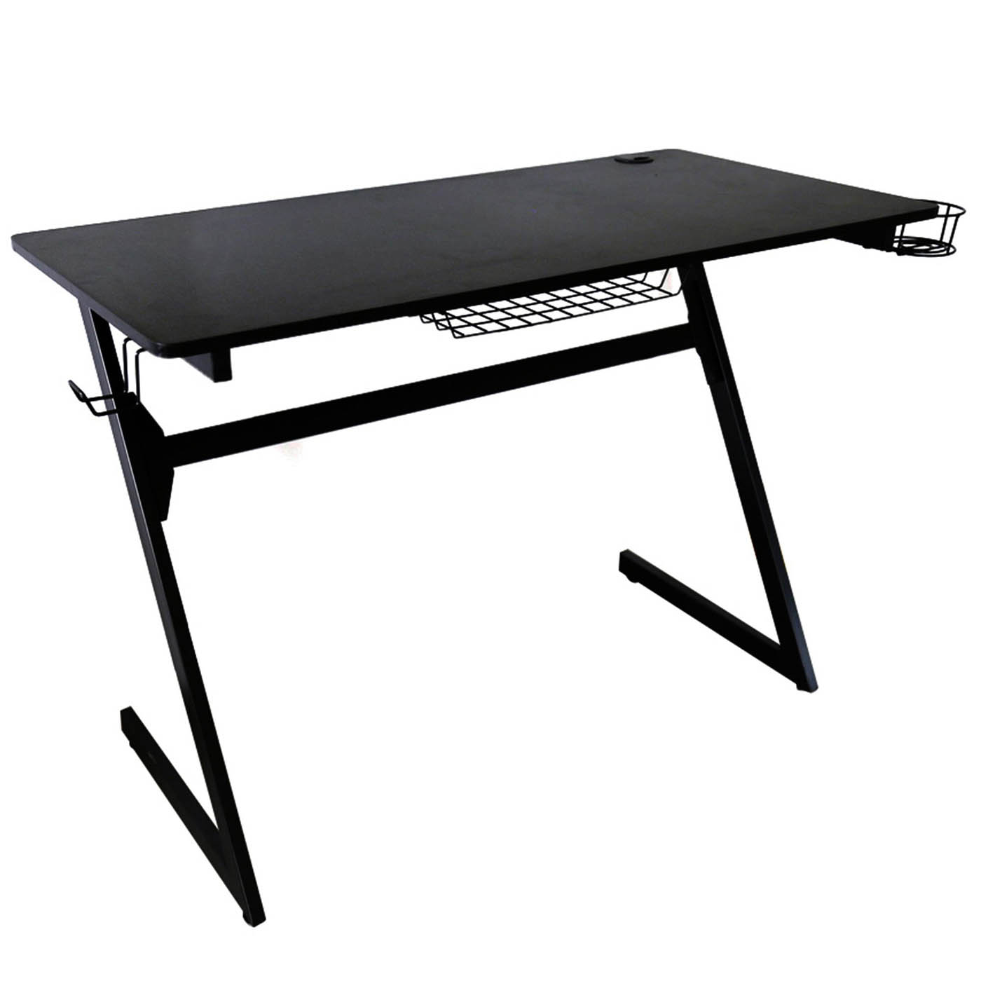 Gaming Desk Computer Table Matt Black Modern (H)75cm (W)127cm (D)50.5cm - Image 3