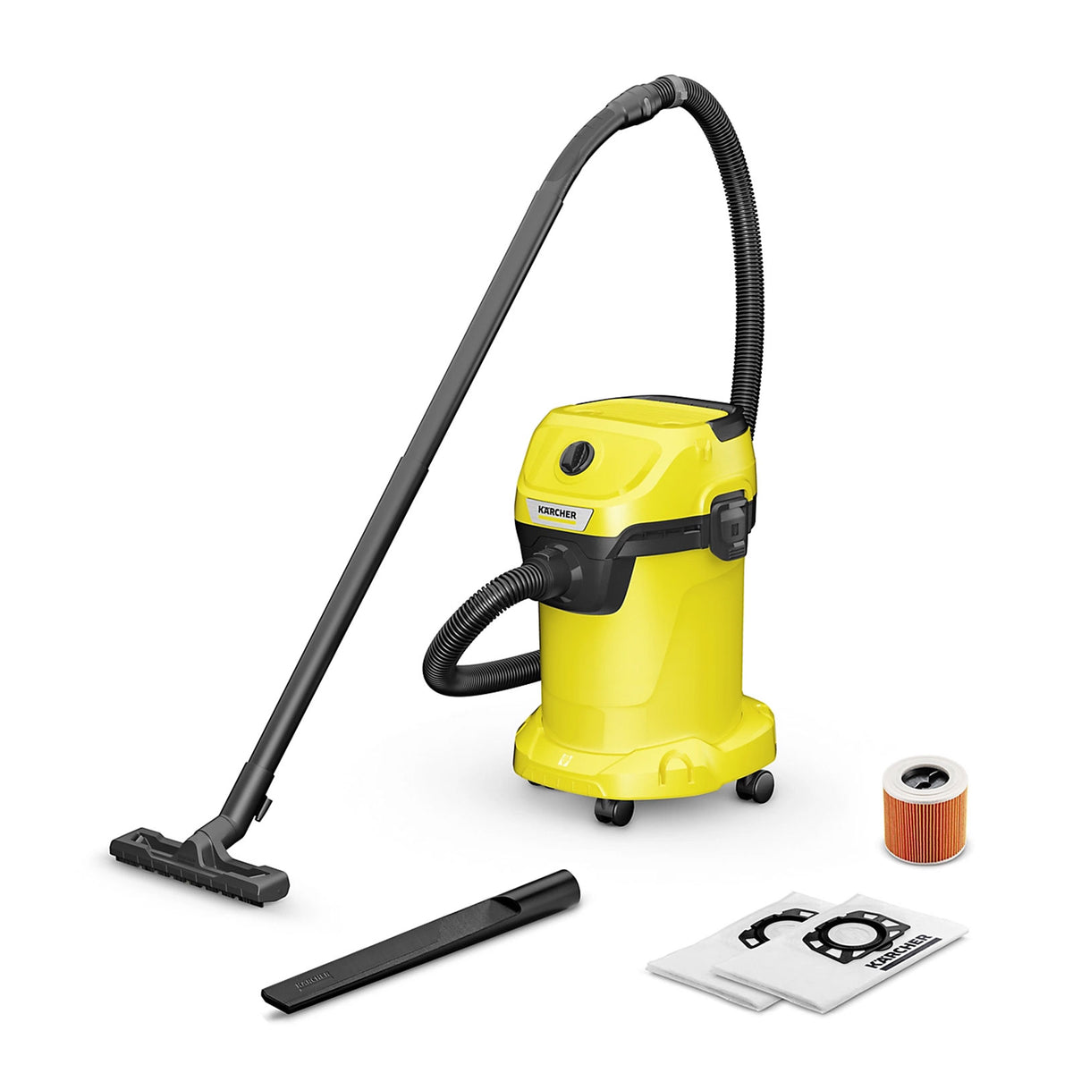 Karcher WD 3 V Plus Wet & Dry Vacuum Cleaner 19L Workshop Garage Vac - Image 1