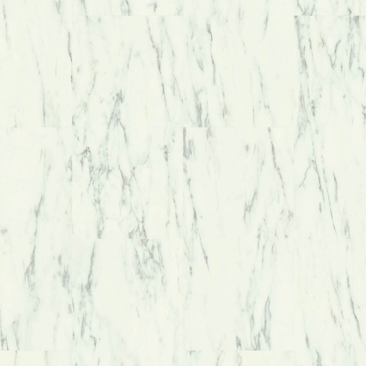 Vinyl Tile Flooring Matt White Marble Effect Ultra Strong Contemporary 1.85m² - Image 1