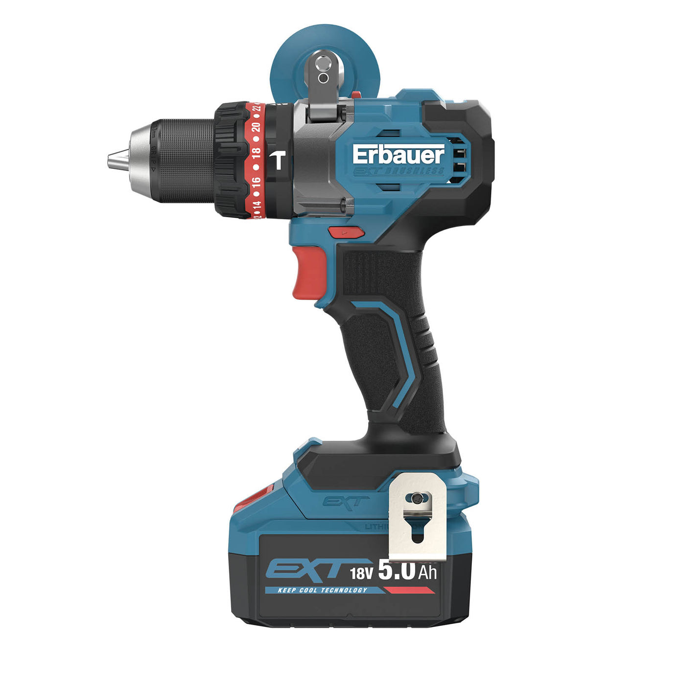 Erbauer Combi Drill Cordless 18V 2x5Ah Li-ion ERI1107COM Brushless Compact - Image 6
