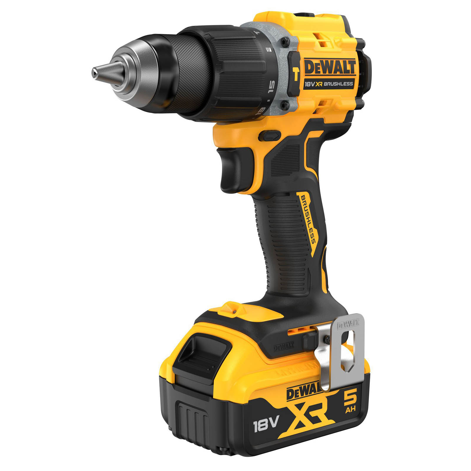 DeWalt 18V Li-ion XR Brushless Cordless Combi drill (1 x 5Ah) - DCD789P1T-GB - Image 2