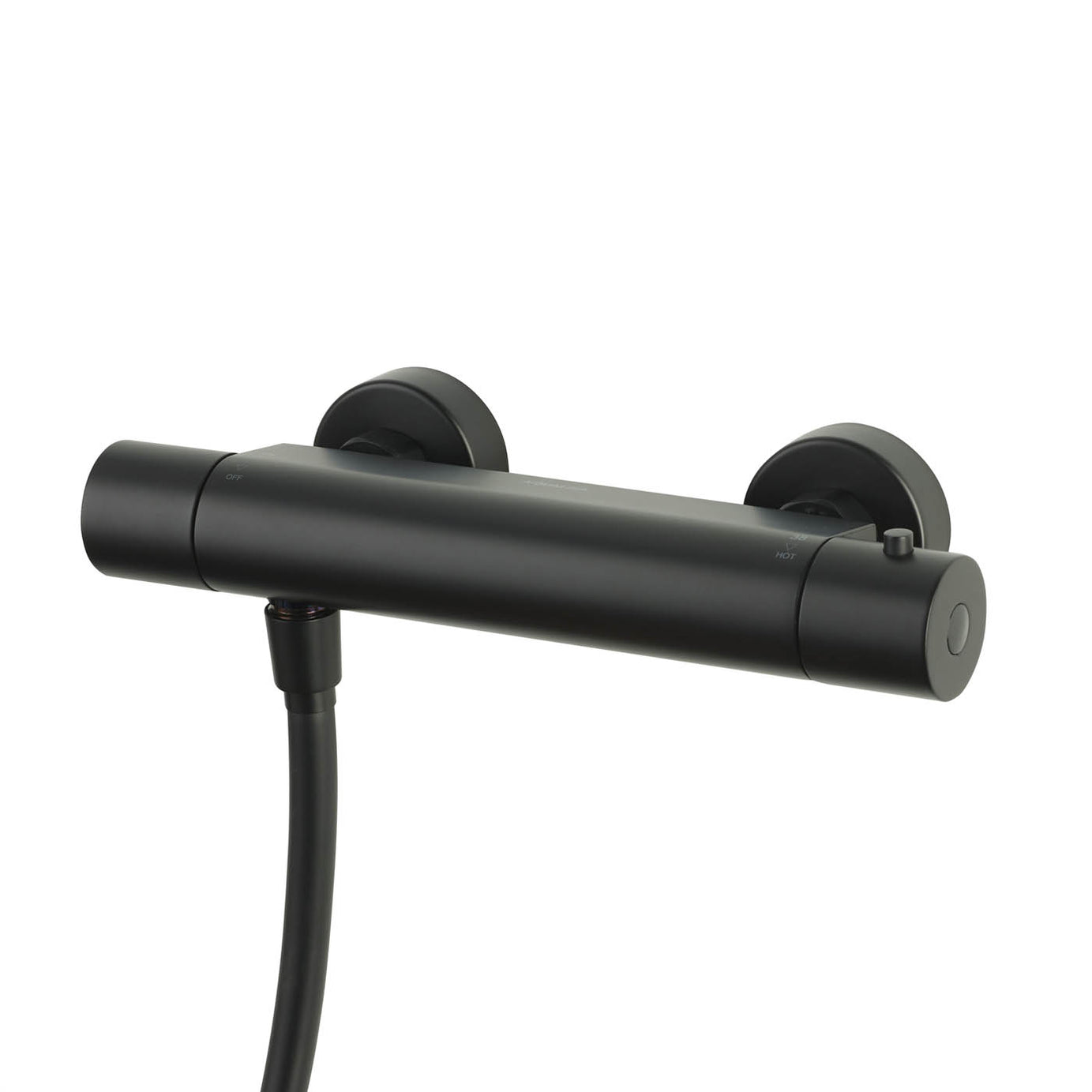 Aqualisa Mixer Shower Sierra Matt Black Round Head Rear fed Manual 1.5m Hose - Image 5