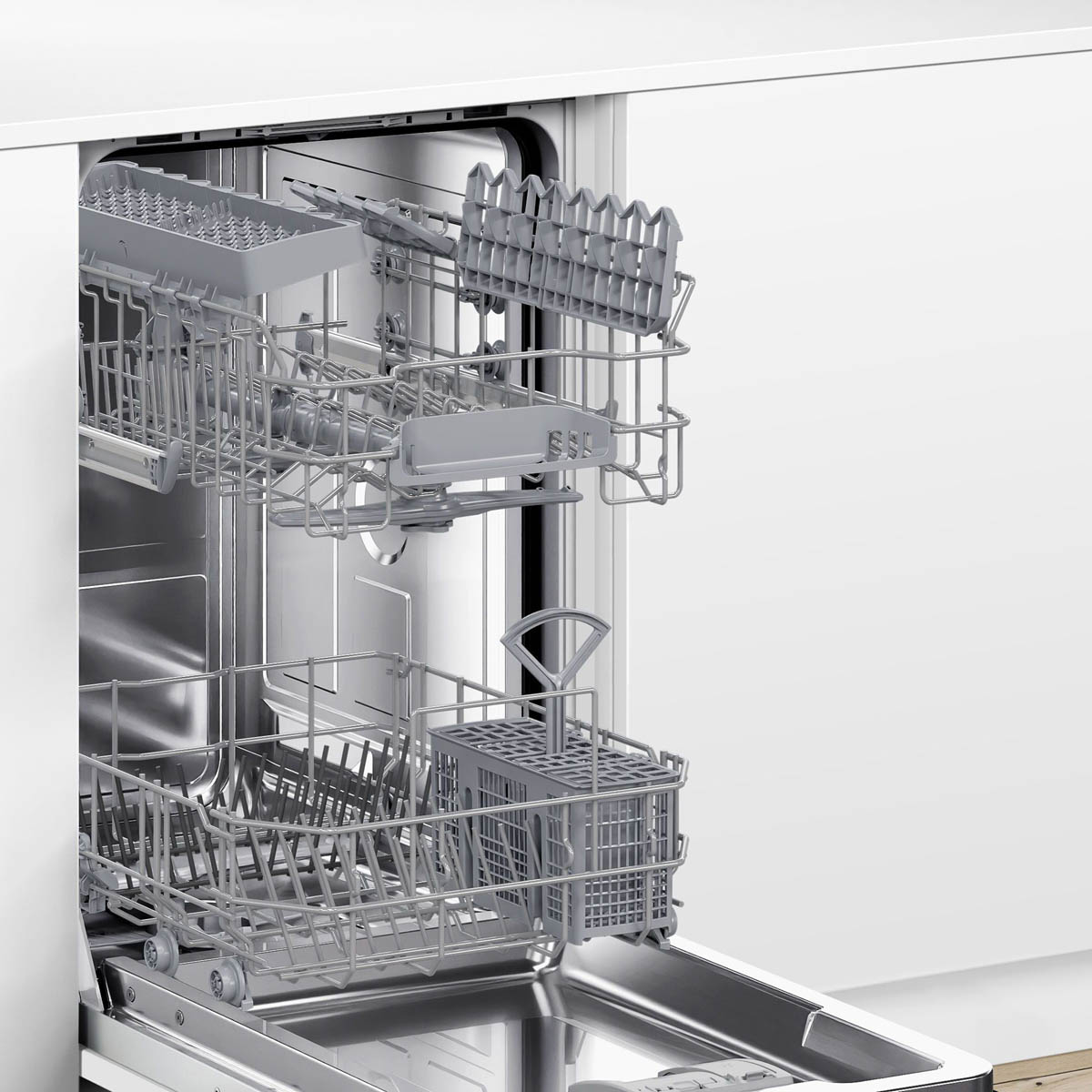 Bosch Integrated Slimline Dishwasher SPV2HKX42G White - Image 8