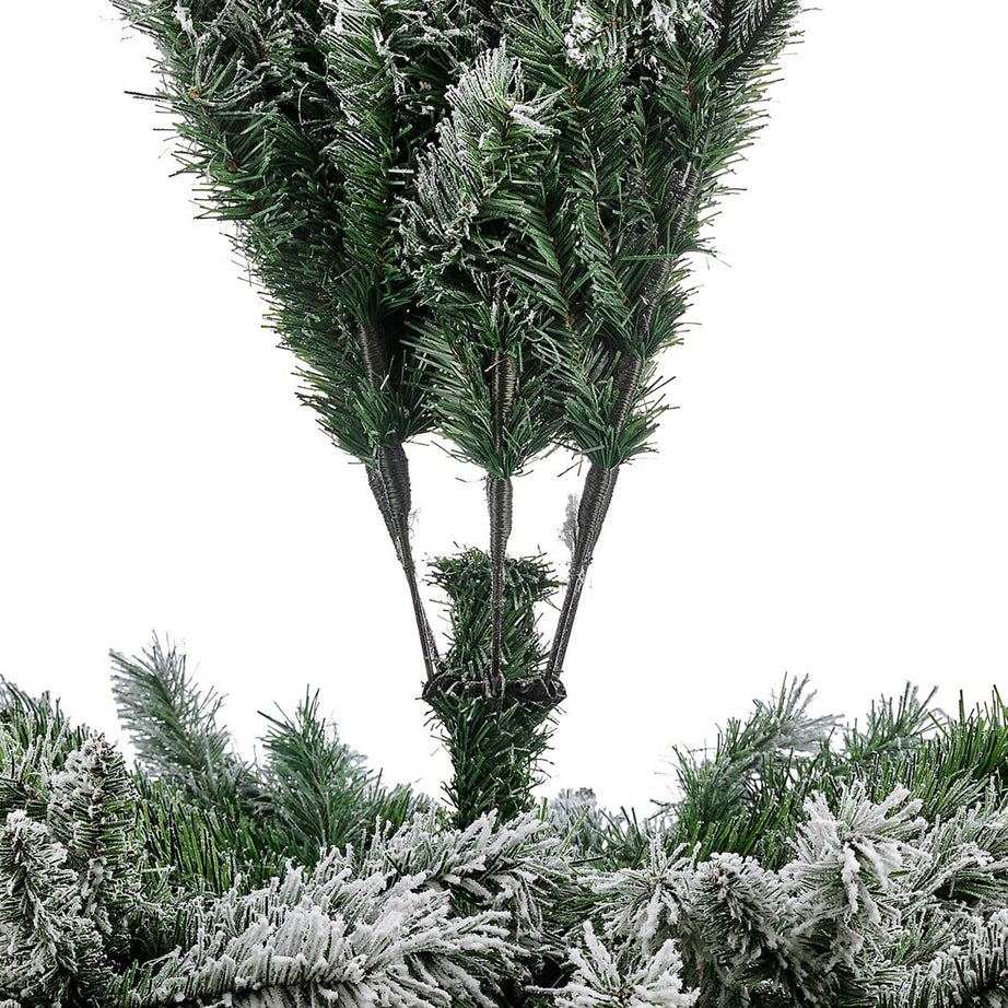 Christmas Tree Artificial  Green Snow Tipped Effect Hinged Indoor With Stand 6ft - Image 9