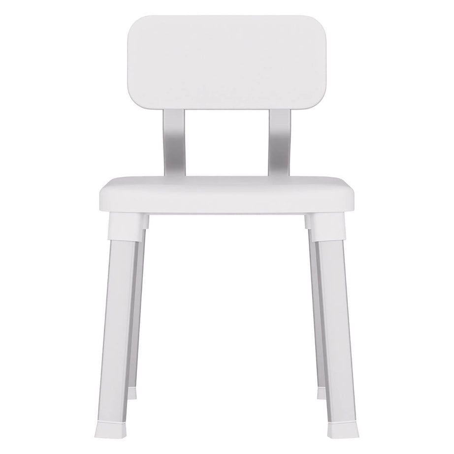 Evekare Shower Seat Deluxe Adjustable Height Non-Slip White Bathroom Aid - Image 3
