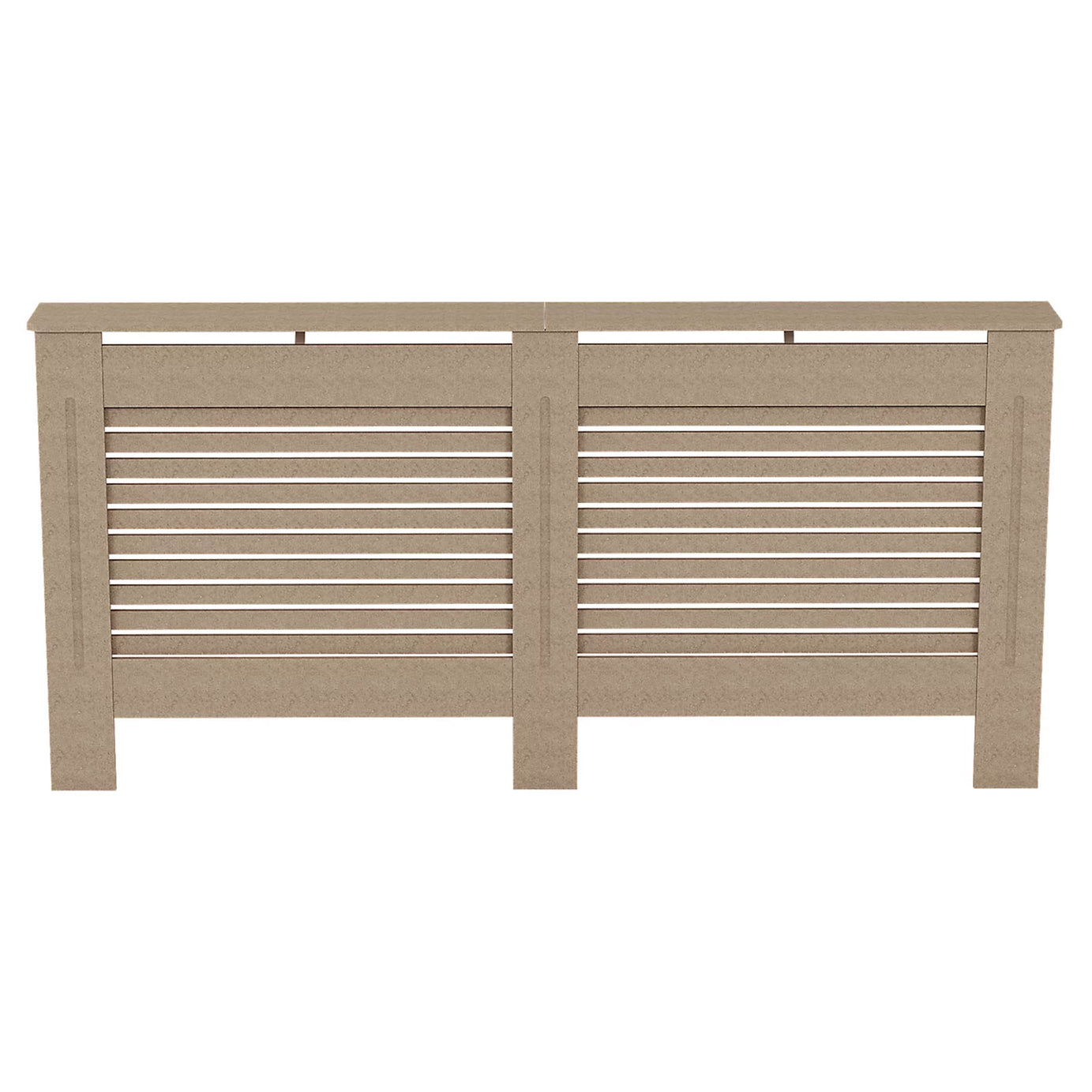 Willbourne Large Horizontal Slat Radiator Cover 1720mm White Cabinet - Image 2
