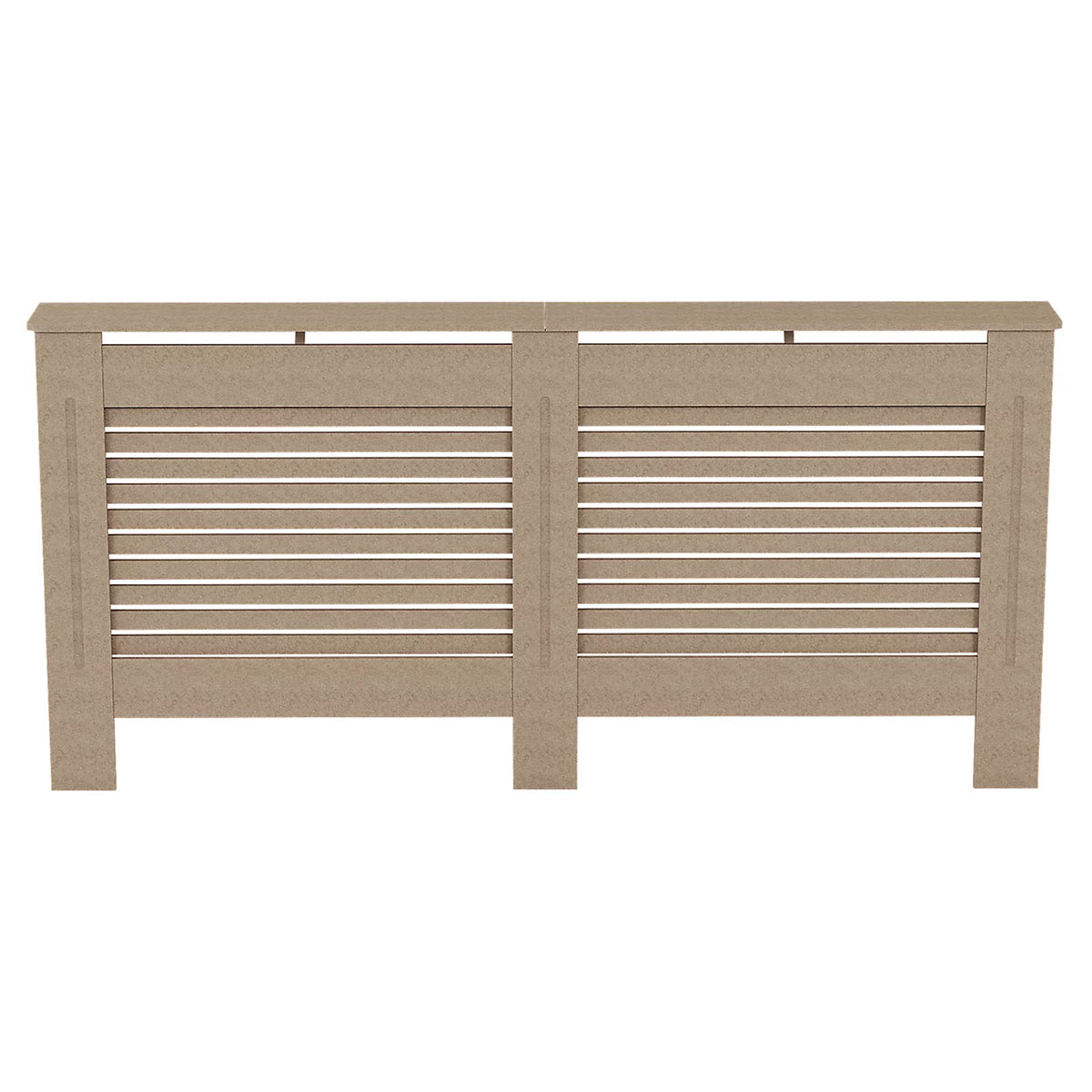 Willbourne Large Horizontal Slat Radiator Cover 1720mm White Cabinet - Image 2