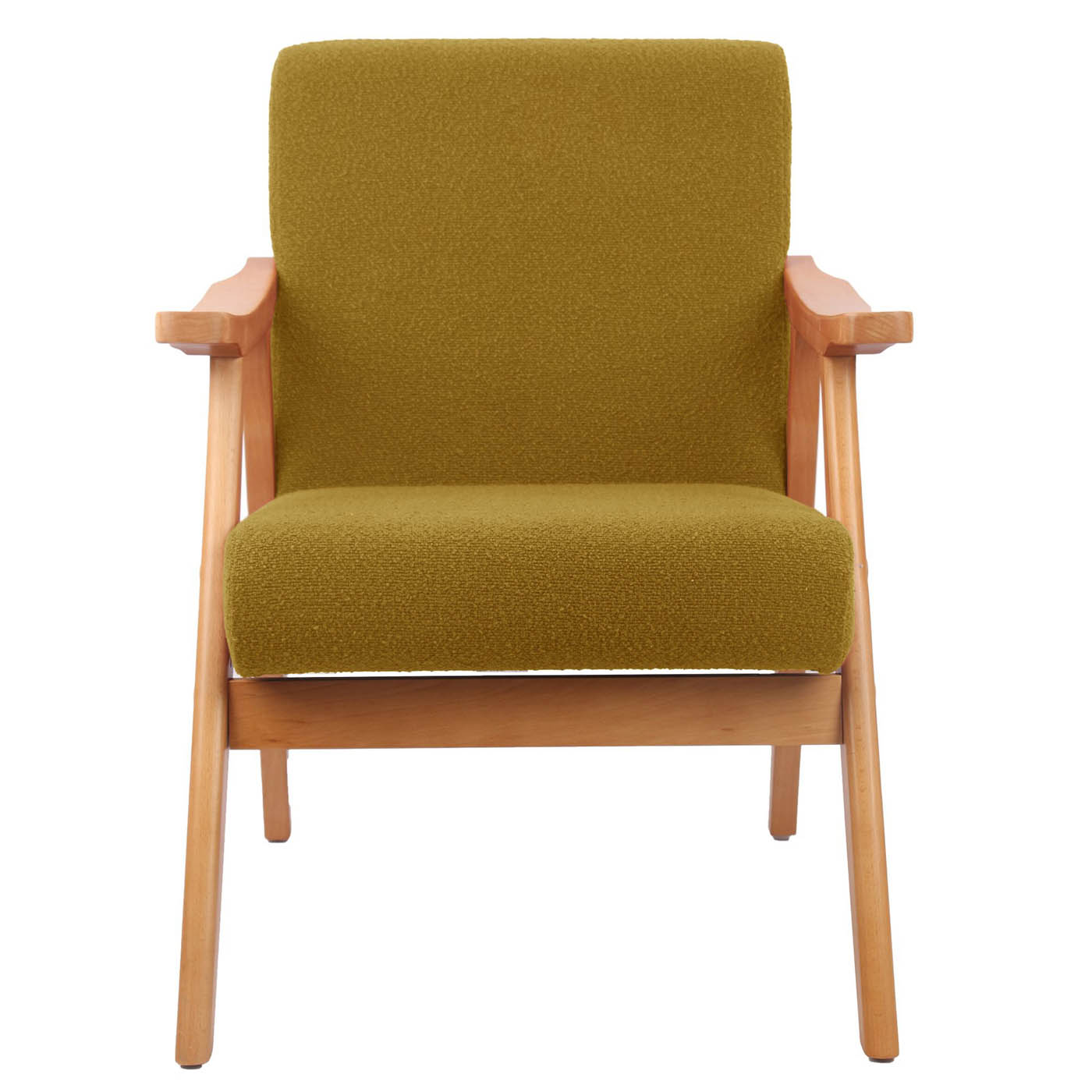 Occasional Accent Chair Mustard Contemporary Living Room Bedroom (H)83 x (W)64cm - Image 2