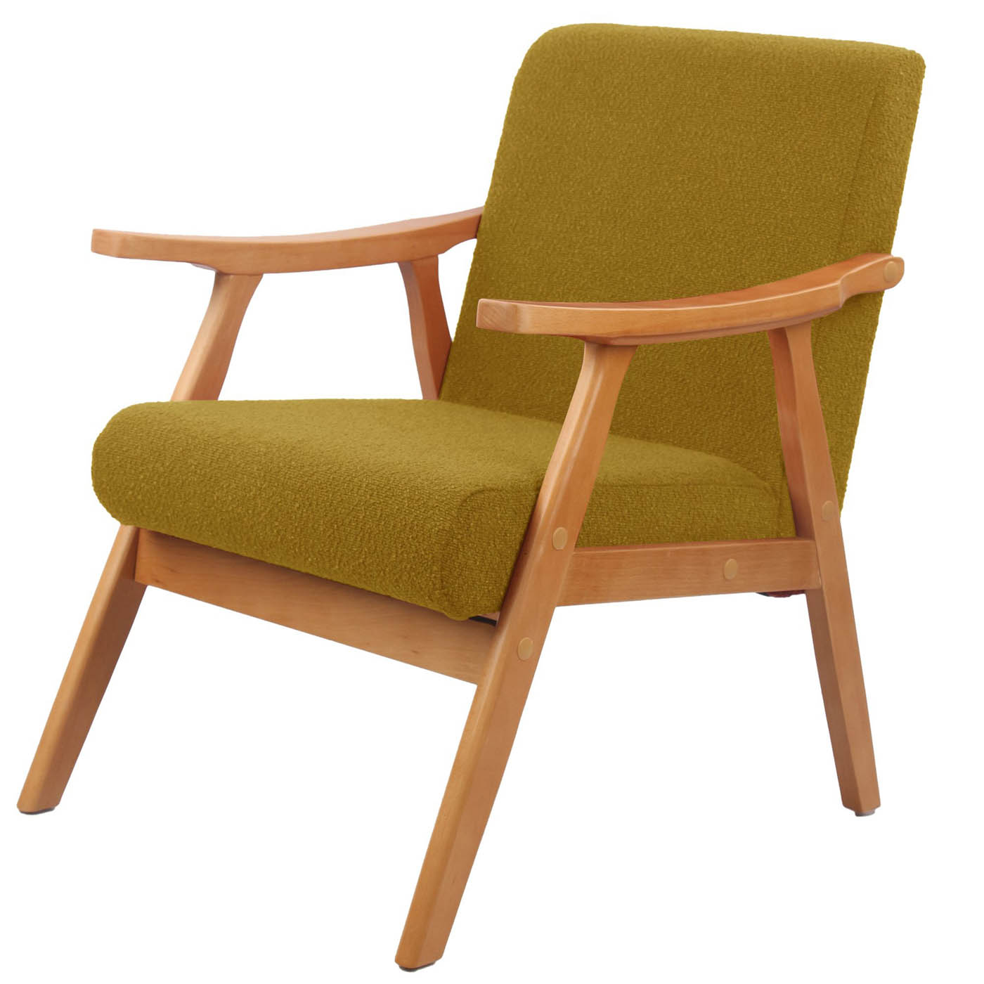 Occasional Accent Chair Mustard Contemporary Living Room Bedroom (H)83 x (W)64cm - Image 3