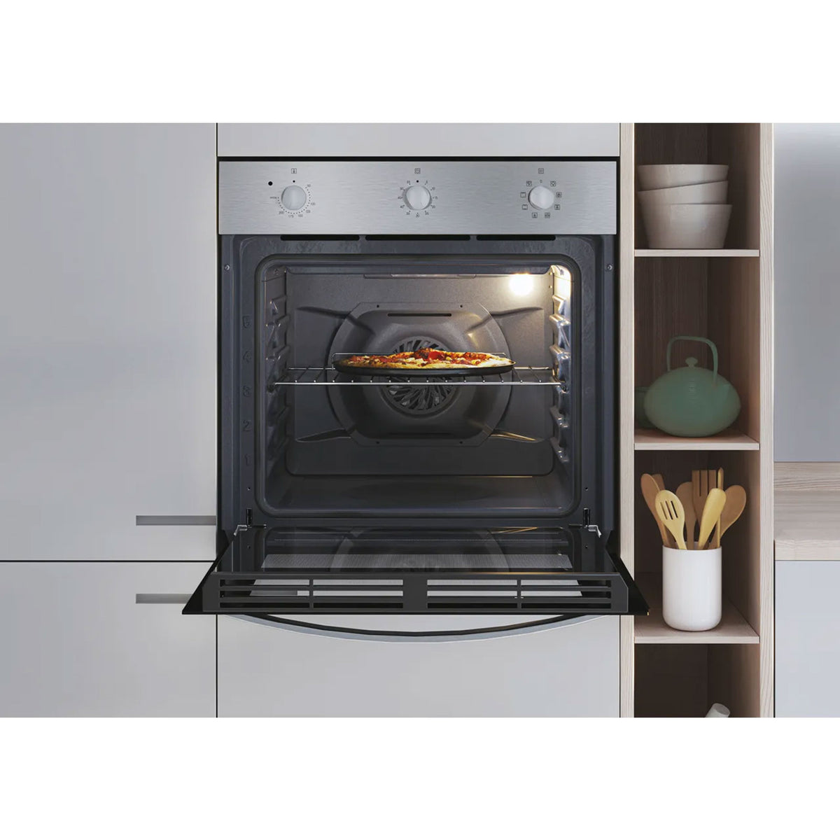 Candy Electric Single Oven and Ceramic Hob Pack 60cm CI27XCH64CCBS Built In - Image 2