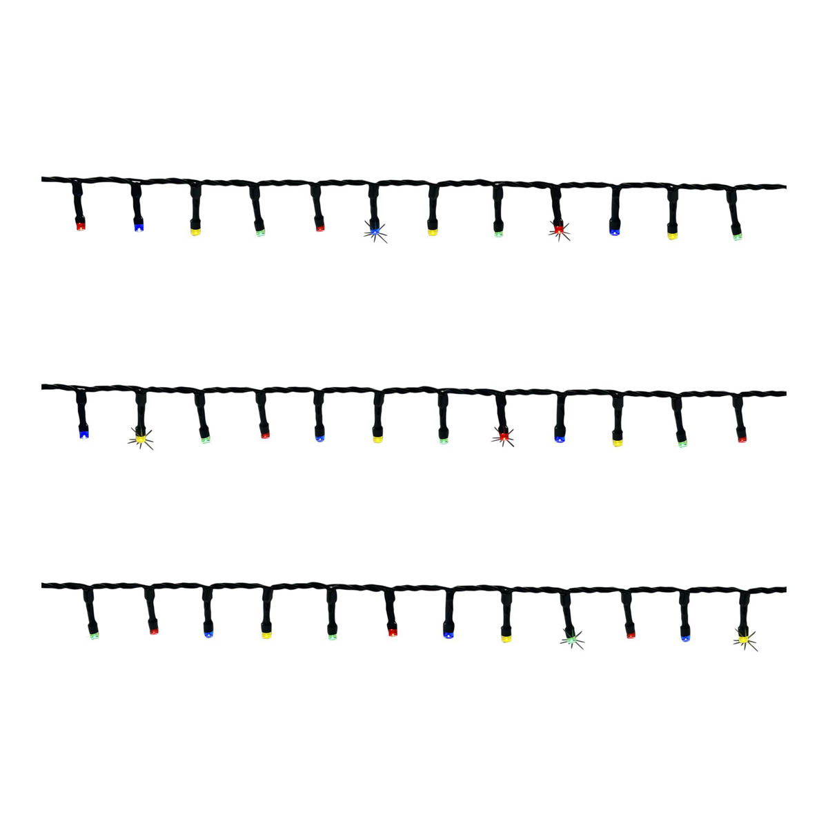 LED Christmas String lights 1500 Multicolour With timer function Green cable 44.9m - Image 4