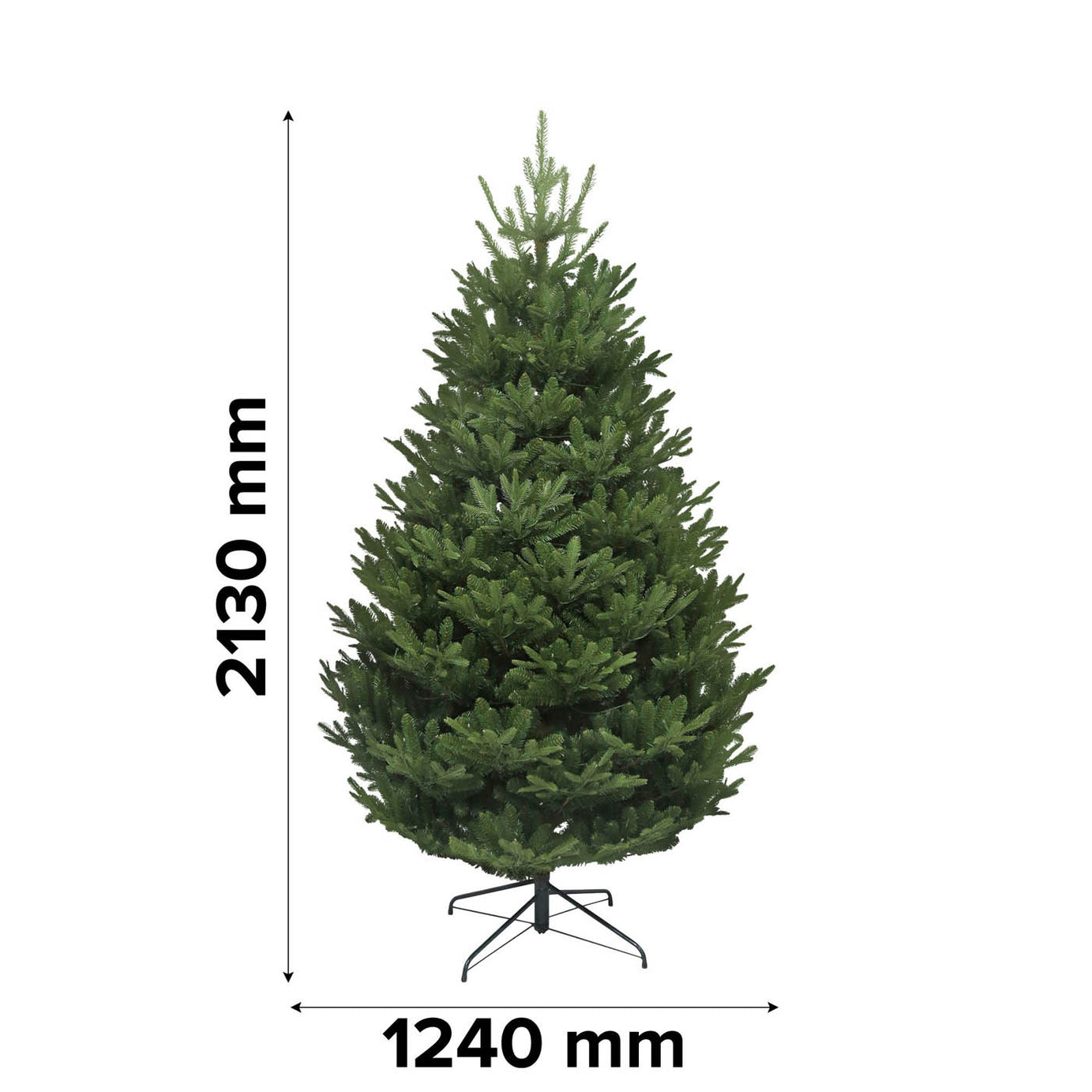 Christmas Tree 7ft Green Artificial LED Pre Lit Warm White Hinged Timer Indoor - Image 4