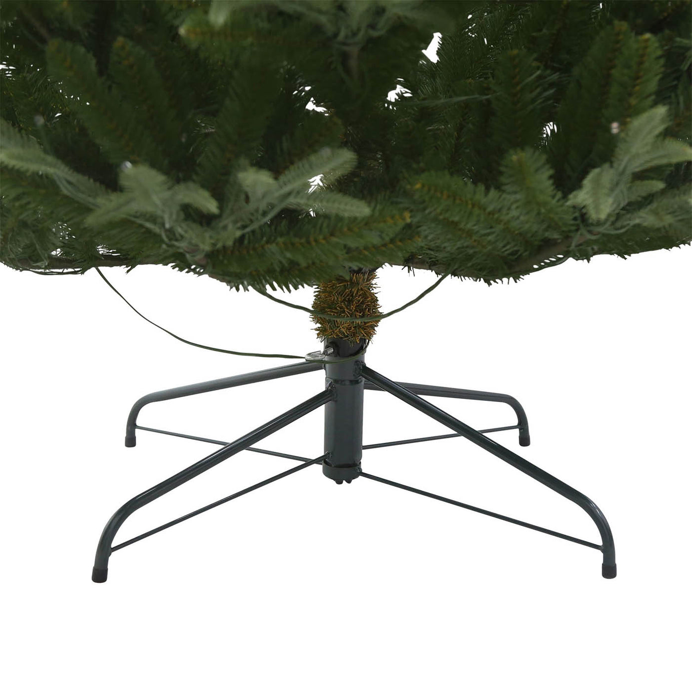 Christmas Tree 7ft Green Artificial LED Pre Lit Warm White Hinged Timer Indoor - Image 8