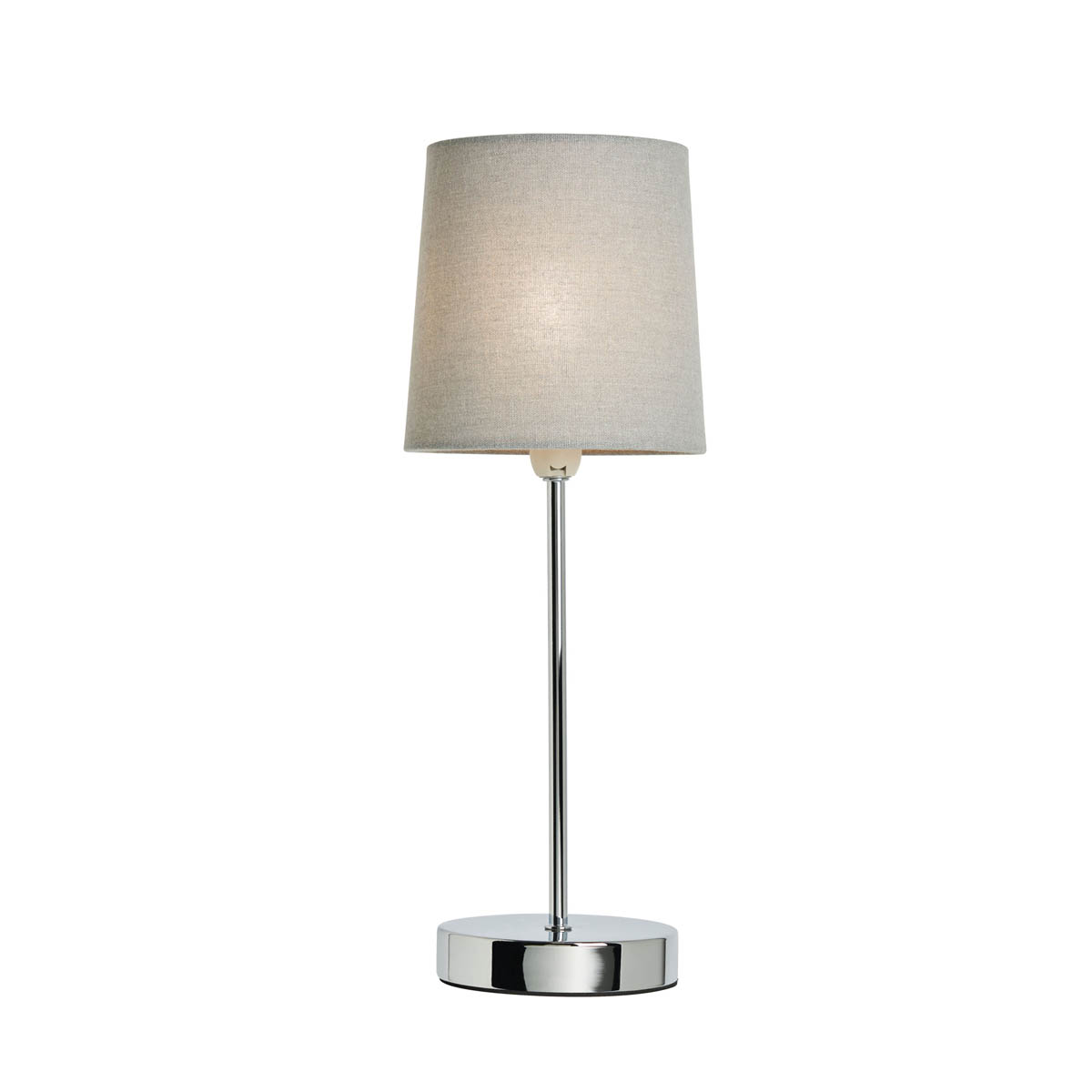 Inlight Table Lamp Pair Grey Round Polished Mirrored Chrome Effect Touch Control - Image 3