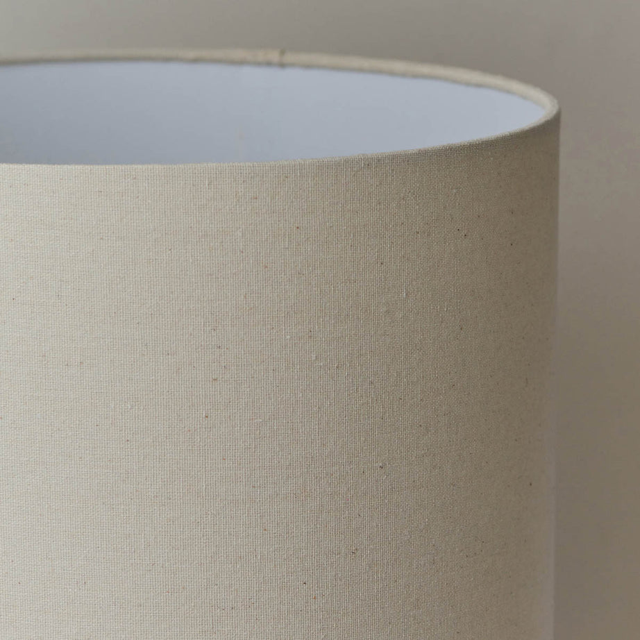 Arnbeck Table Lamp Natural Rattan Effect Fabric Drum Shade Modern Bedroom - Image 7