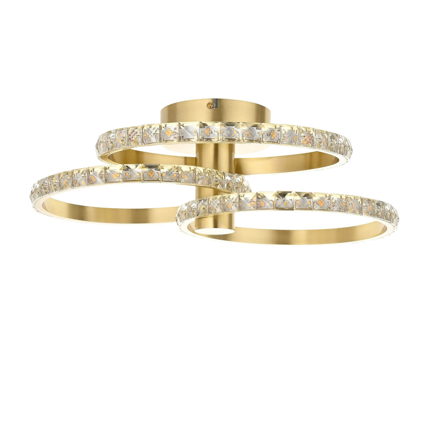 Harbour Studio LED Ceiling light Aura Satin Glass & steel Brushed gold effect - Image 3