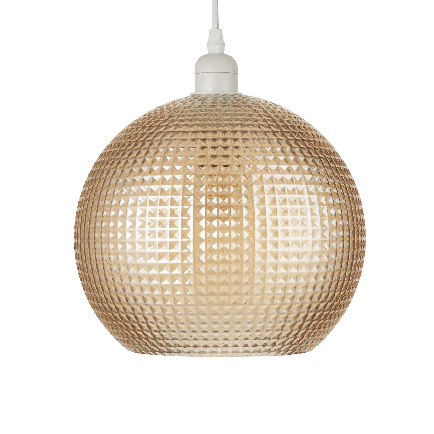 Harbour Studio Ceiling Light Shade Hemsby Champagne Textured Round (D)25cm - Image 3
