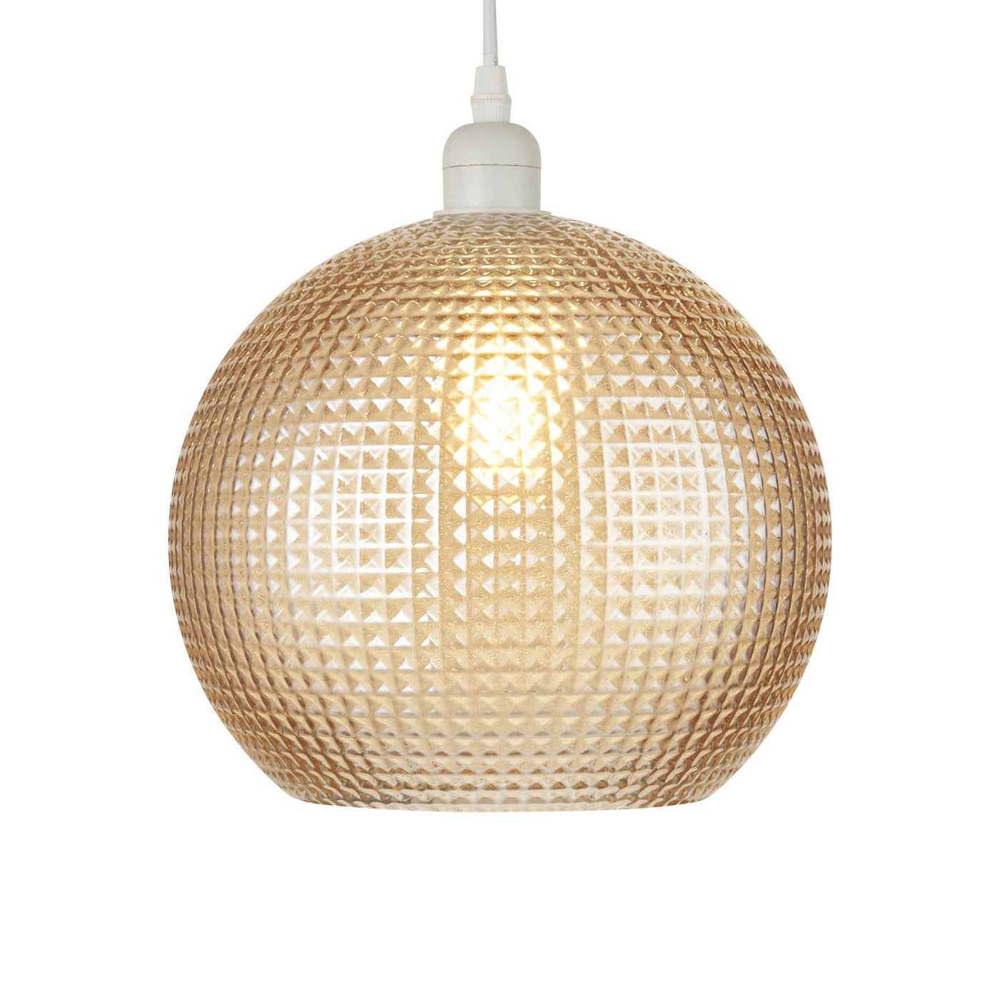 Harbour Studio Ceiling Light Shade Hemsby Champagne Textured Round (D)25cm - Image 5