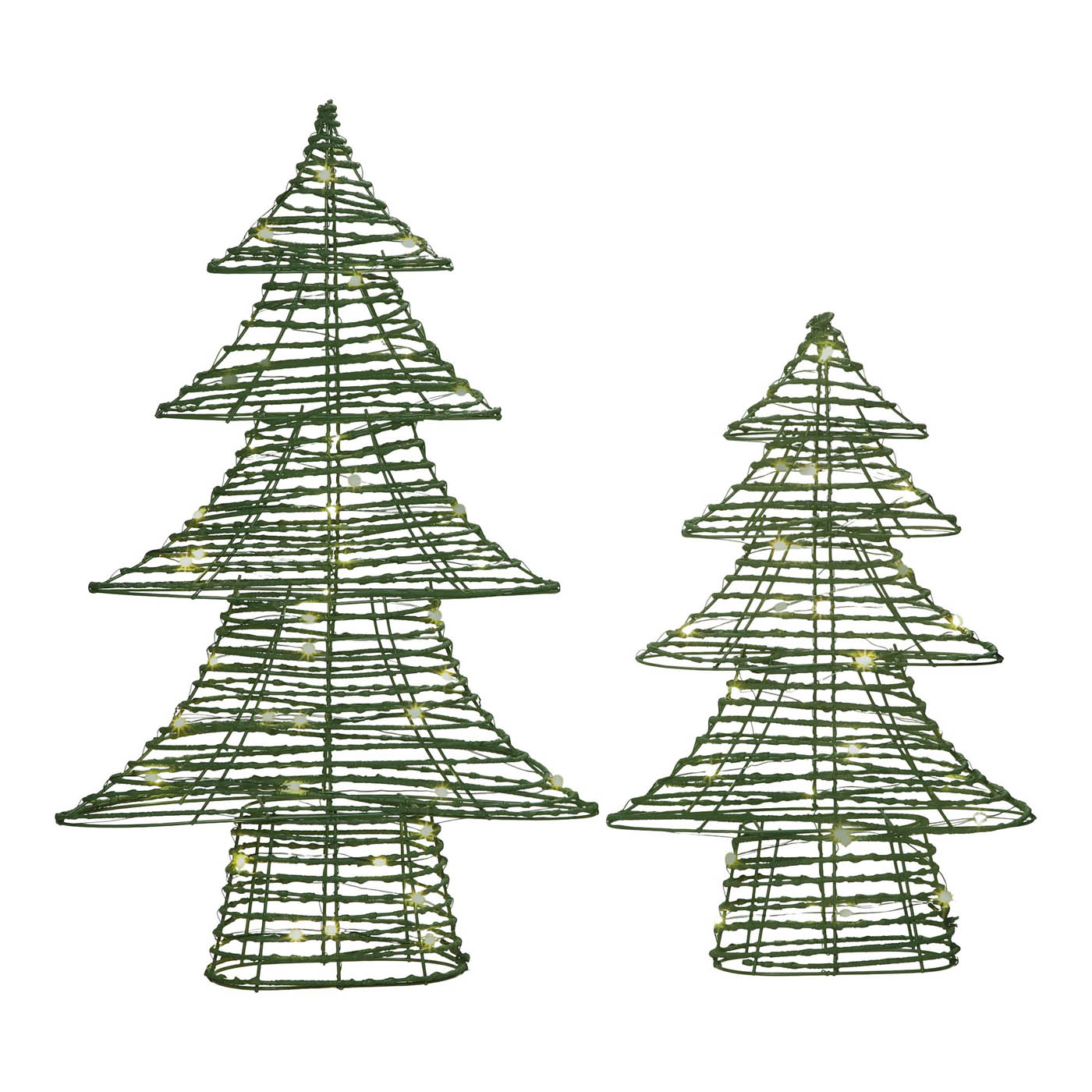 Christmas Trees Silhouette Green 80 LED Warm White Indoor Outdoor (H)610mm - Image 2