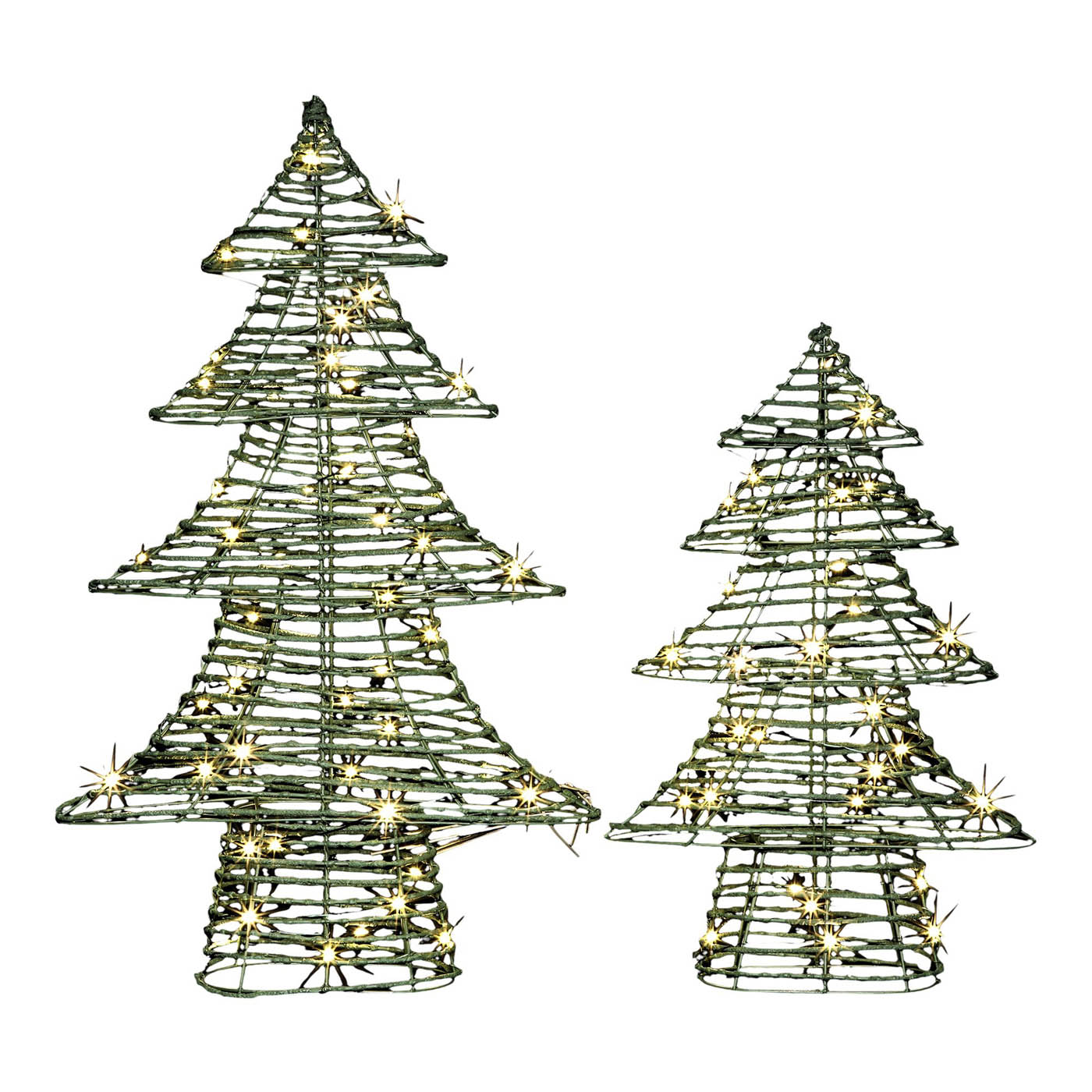 Christmas Trees Silhouette Green 80 LED Warm White Indoor Outdoor (H)610mm - Image 4