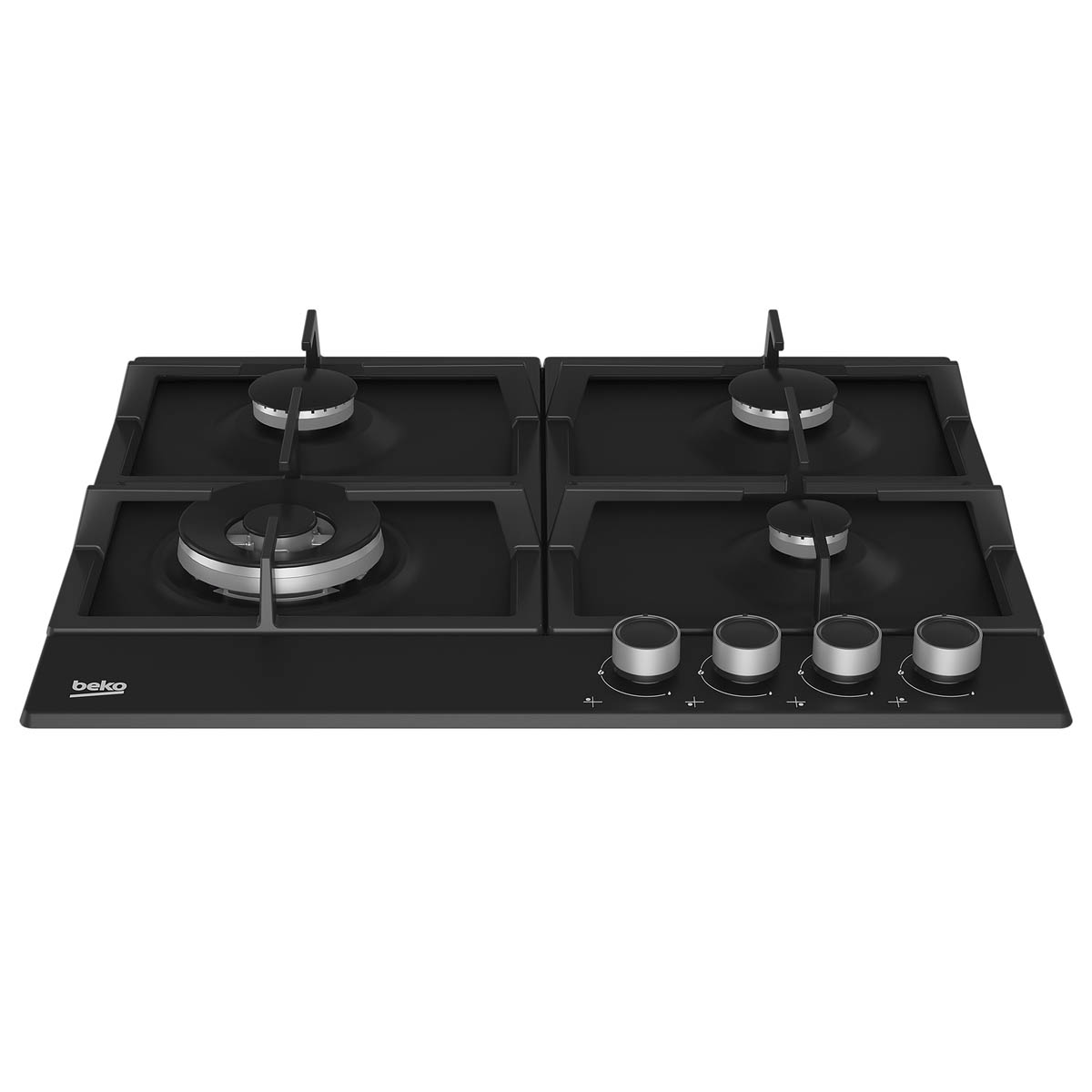 Beko Gas Hob HIAW164225SB Built In Black 4 Burner Knob Auto-Ignition 58cm - Image 4