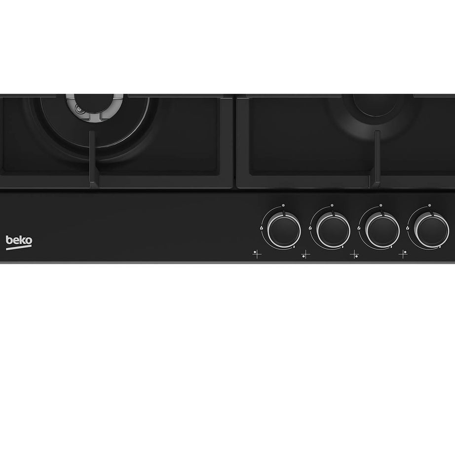 Beko Gas Hob HIAW164225SB Built In Black 4 Burner Knob Auto-Ignition 58cm - Image 7