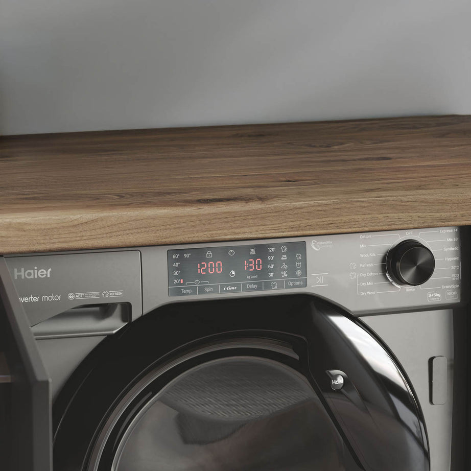 Haier Washer Dryer Built-in Condenser HWDQ90B416FWBRUK 9kg/5kg Grey 1600 rpm - Image 7