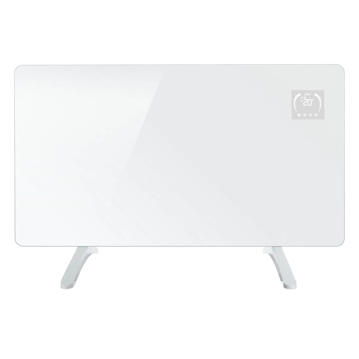 TCP Smart Panel Heater Infrared Electric 600W Glass White Adjustable Thermostat - Image 1