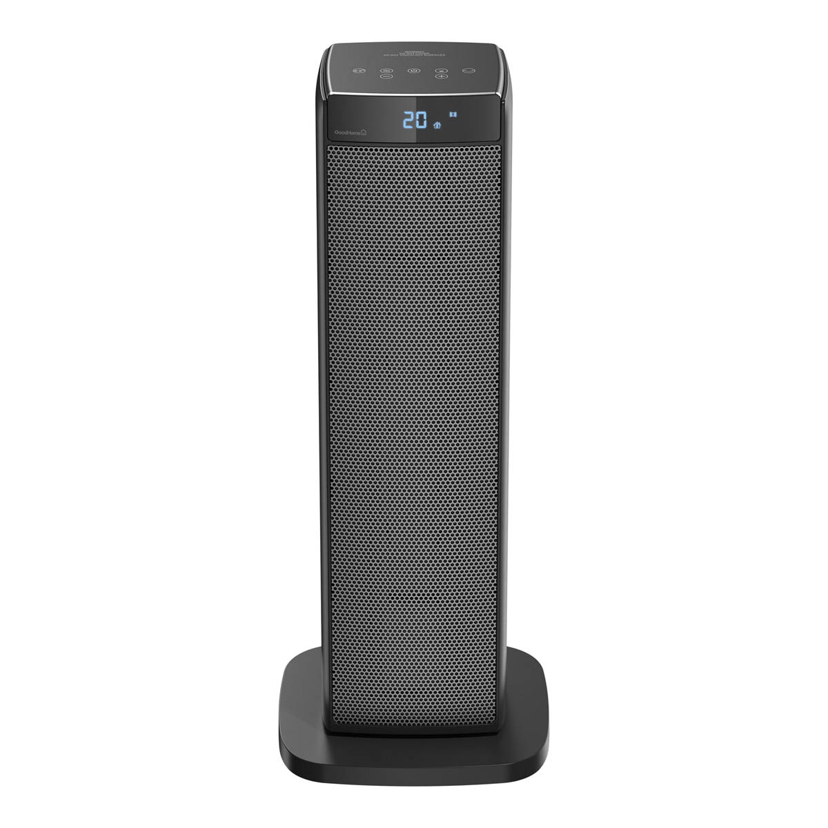 Fan Heater 2500W Black Oscillating Portable Tower 2 Heat Setting Timer Indoor - Image 1