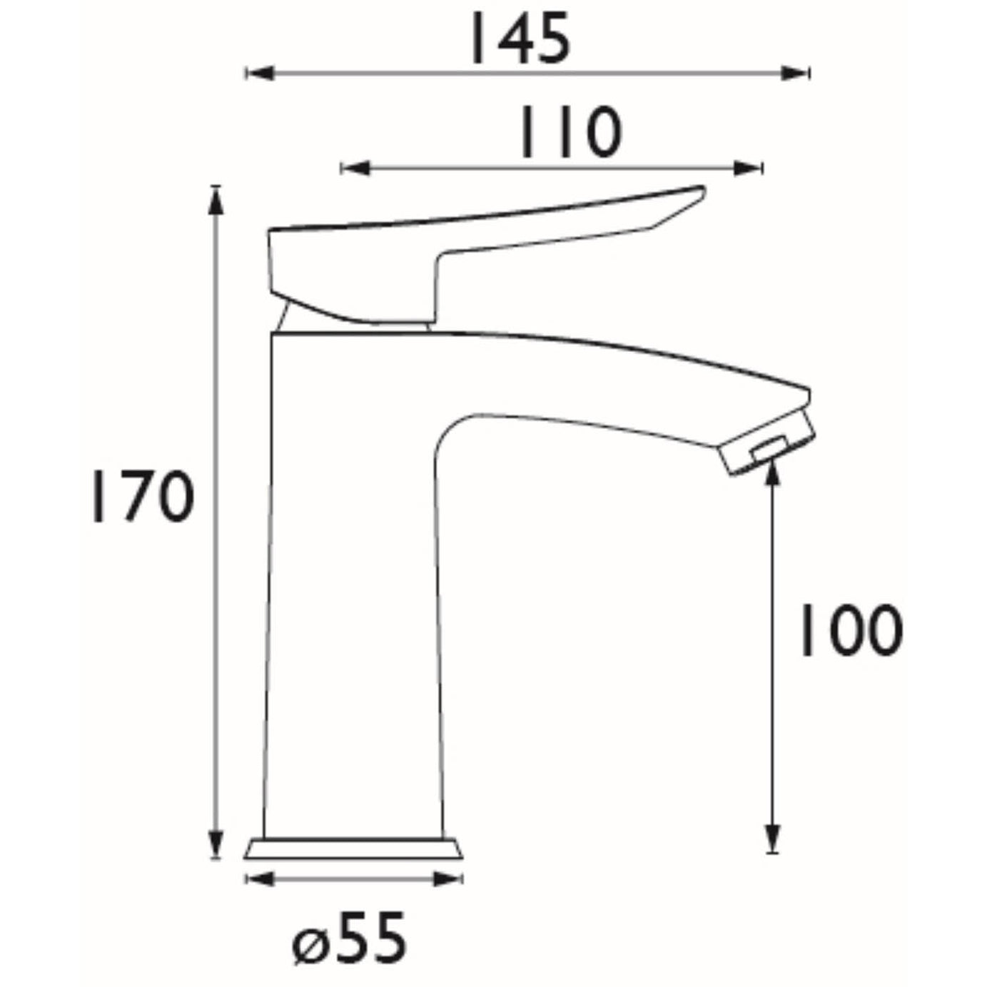 Bristan Basin Mixer Tap Apelo Polished Chrome Effect Round Single Lever Modern - Image 2
