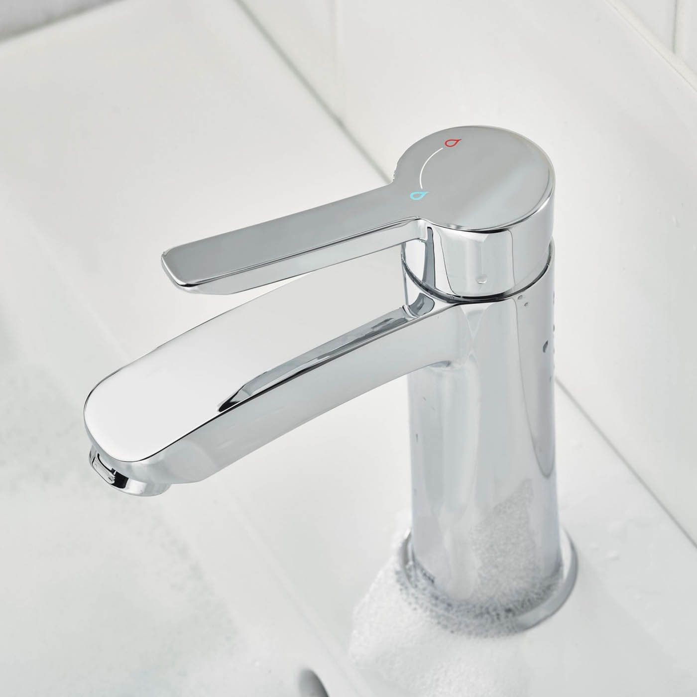 Bristan Basin Mixer Tap Apelo Polished Chrome Effect Round Single Lever Modern - Image 7