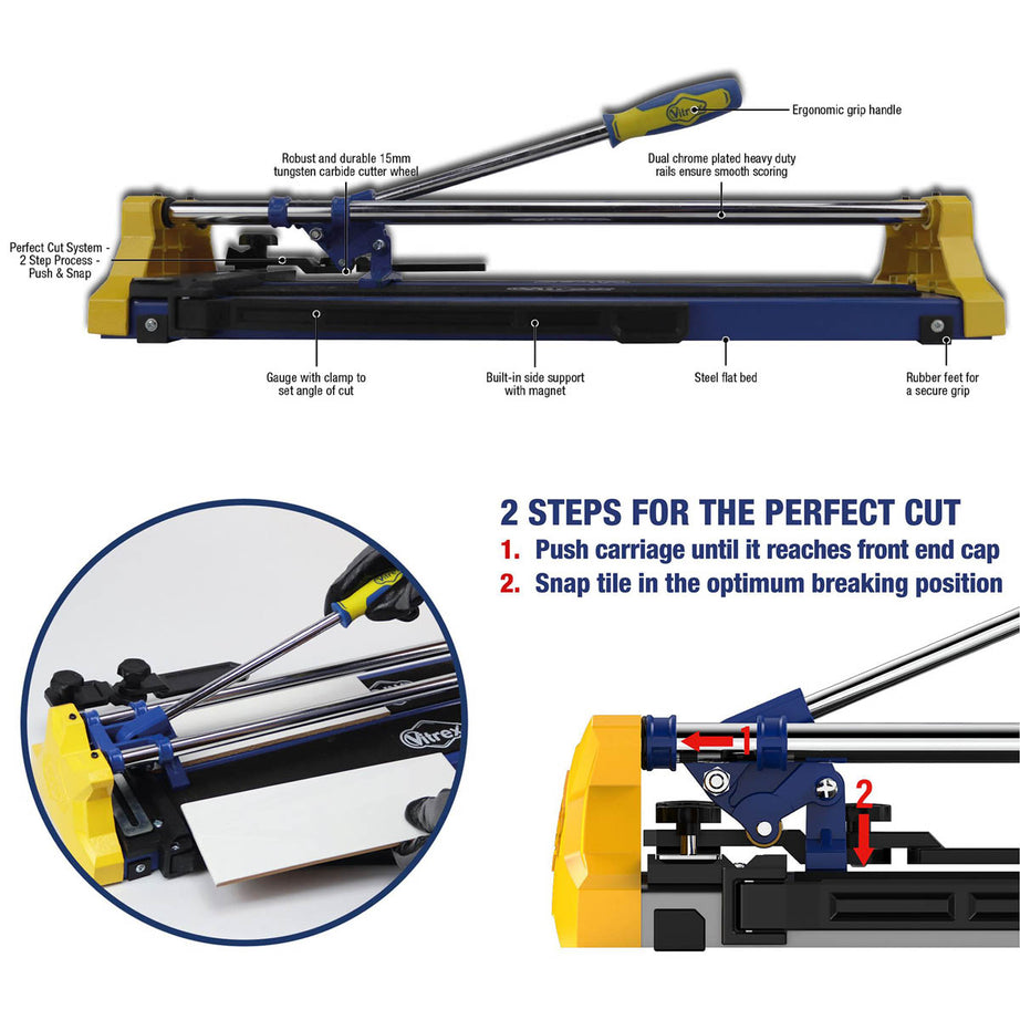 Vitrex Tile cutter Perfect Cut 610mm Manual Tungsten carbide Steel - Image 6