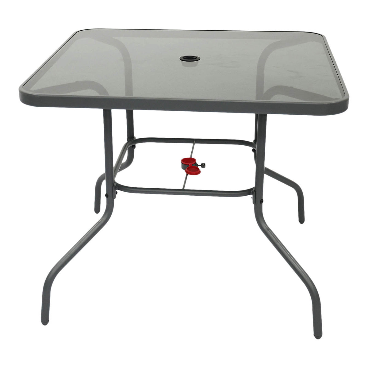 Garden Dining Set Furniture 4 Seater Grey Metal Table Chairs Outdoor Patio - Image 5