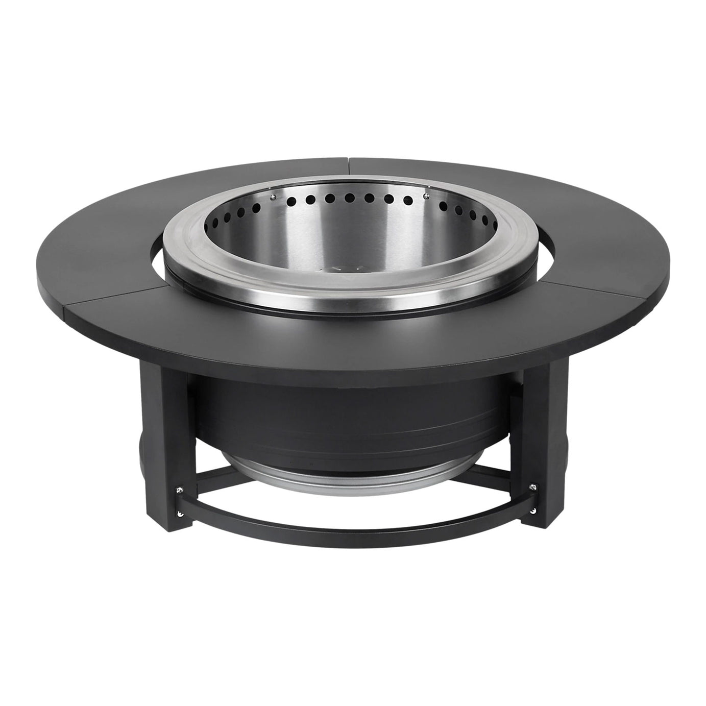 GoodHome Black Side Table Modern Garden Patio Outdoor Furniture - Image 1