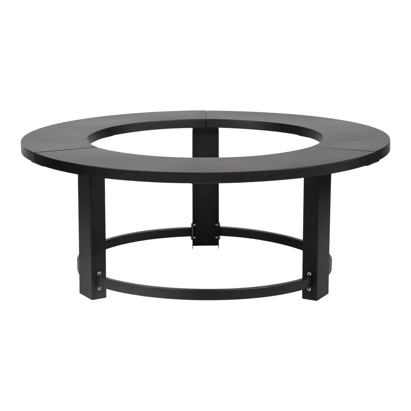 GoodHome Black Side Table Modern Garden Patio Outdoor Furniture - Image 2