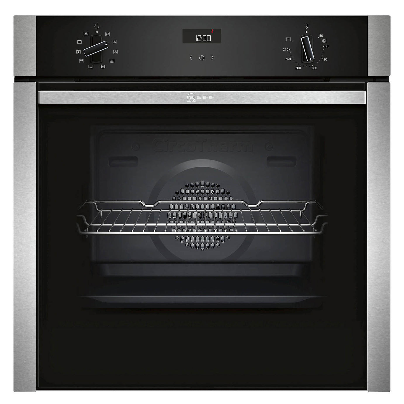 Neff Electric Oven 60cm B3ACE4AN3B Built In 71L Black Single Multi-function - Image 1