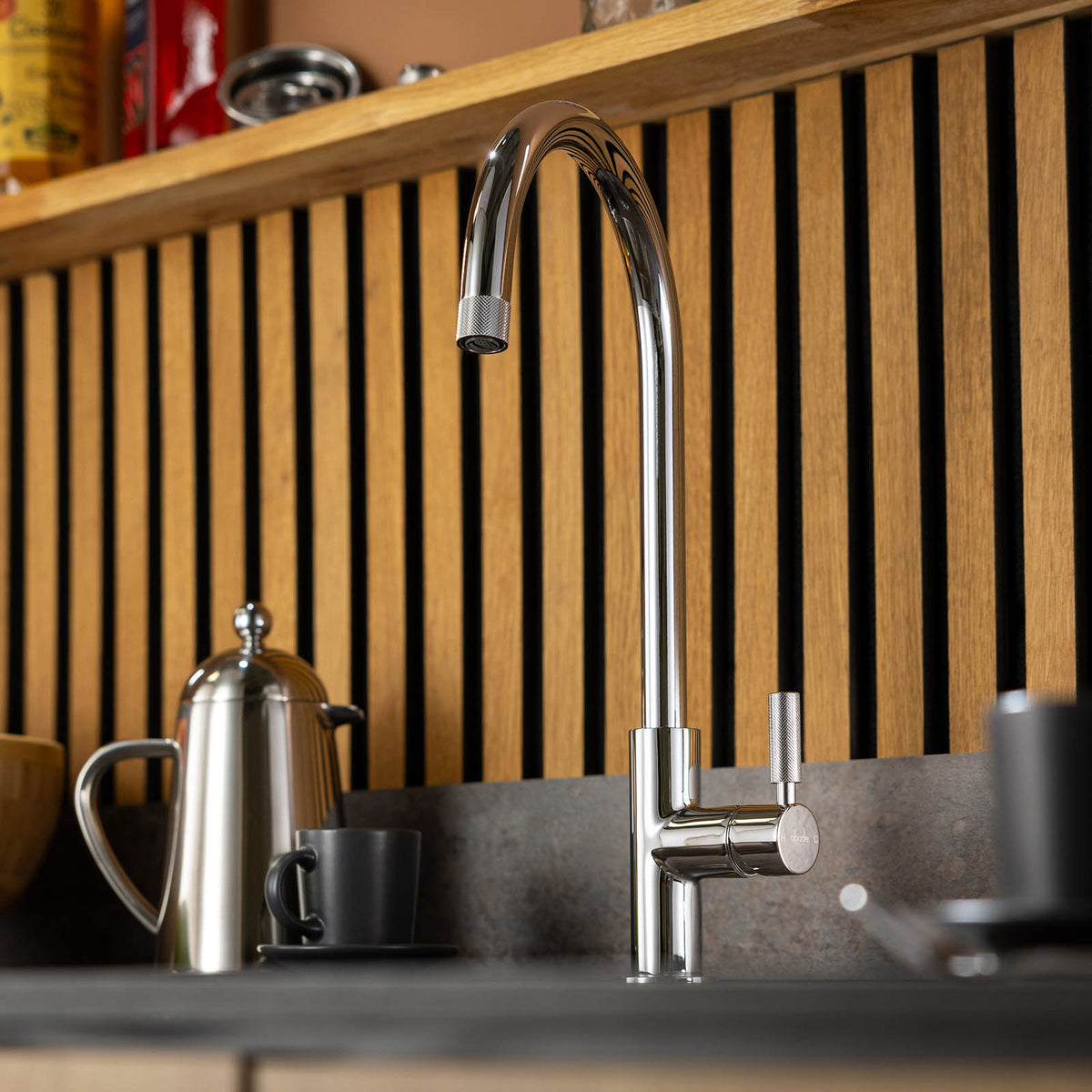 Abode Kitchen Sink Tap Mixer Chrome Single Side Lever Swivel Spout Faucet - Image 5