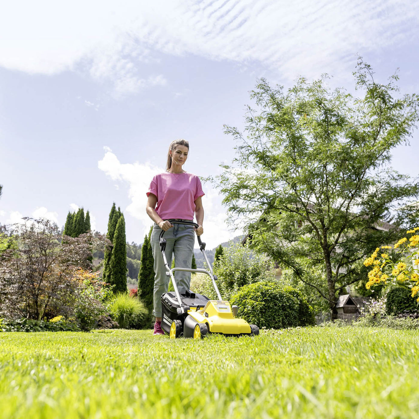 Karcher Lawnmower LMO 3-18 Cordless 18V 5Ah Li-Ion  34cm Garden Grass Cutter - Image 2