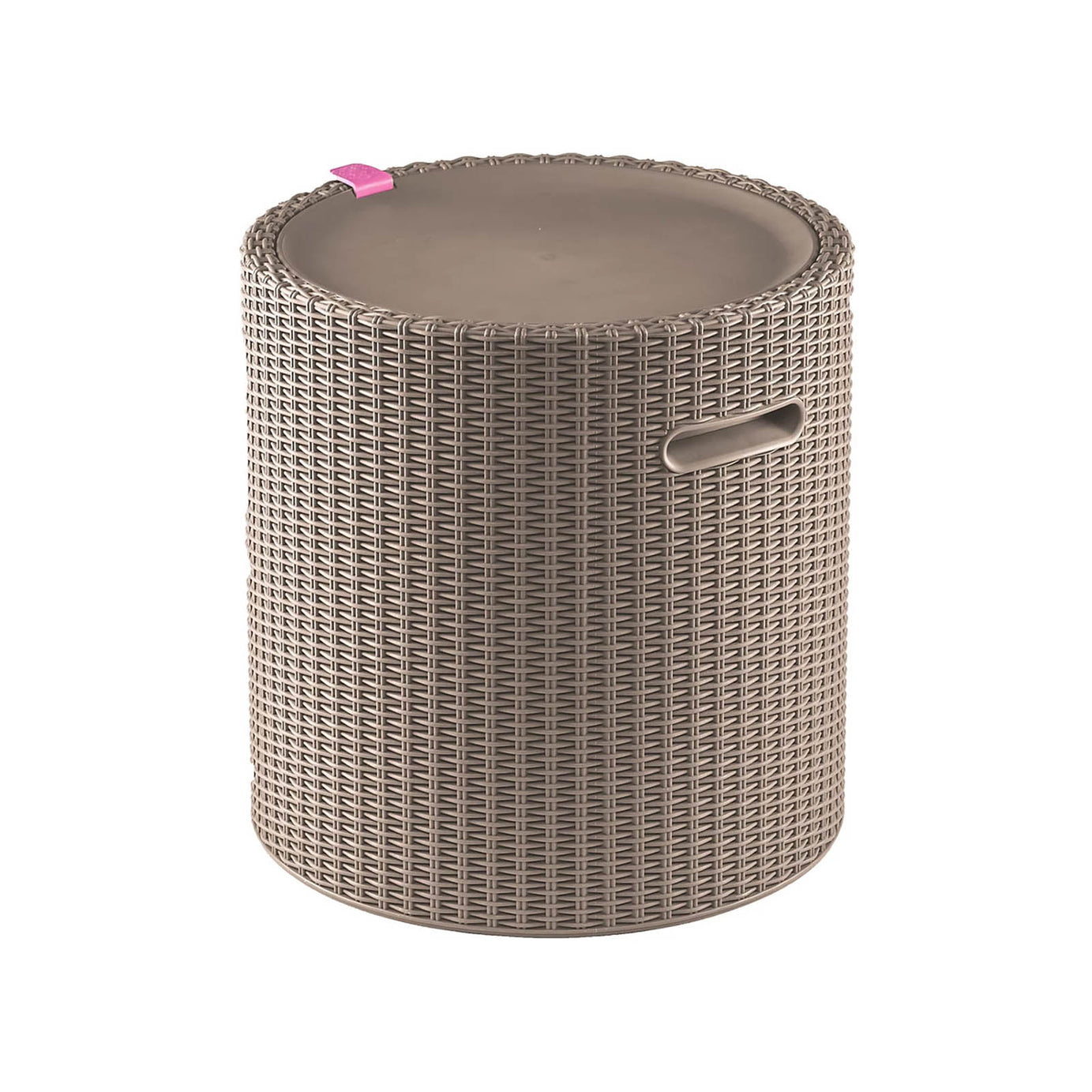 Keter Cool Stool 39L Ice Cooler Side Table Garden Storage Cappuccino - Image 1