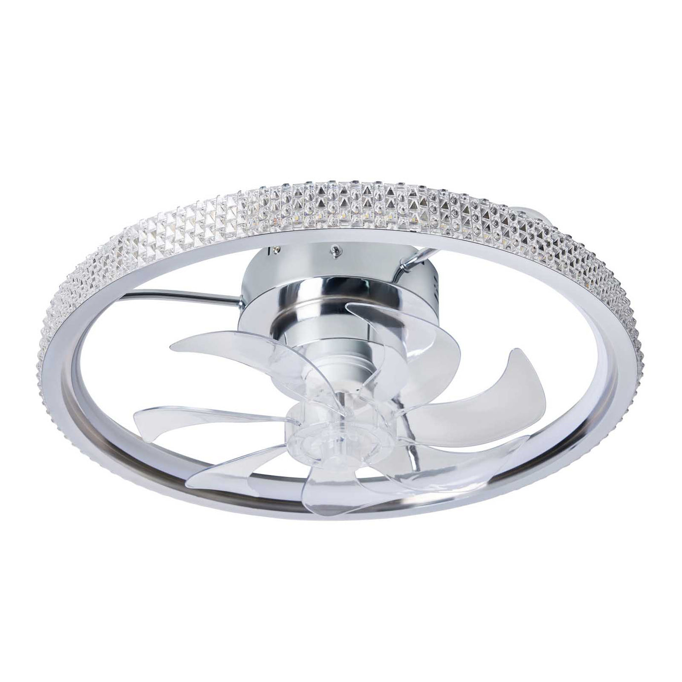 Inlight Modern Chrome effect LED Ceiling fan light - Image 5