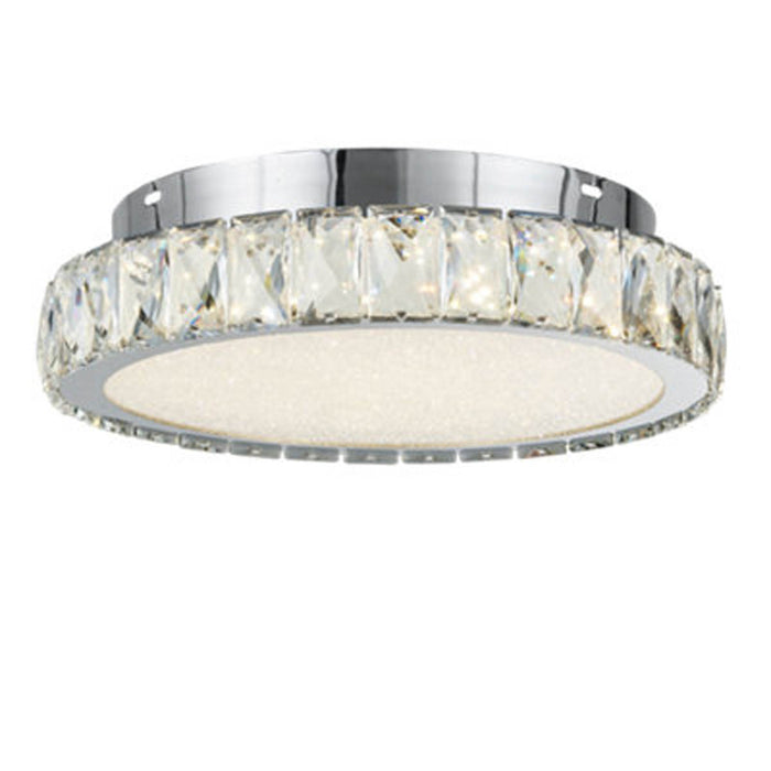 Ceiling Light Frosted Glass Crystal Warm White Round LED Dimmable Indoor 22W - Image 2