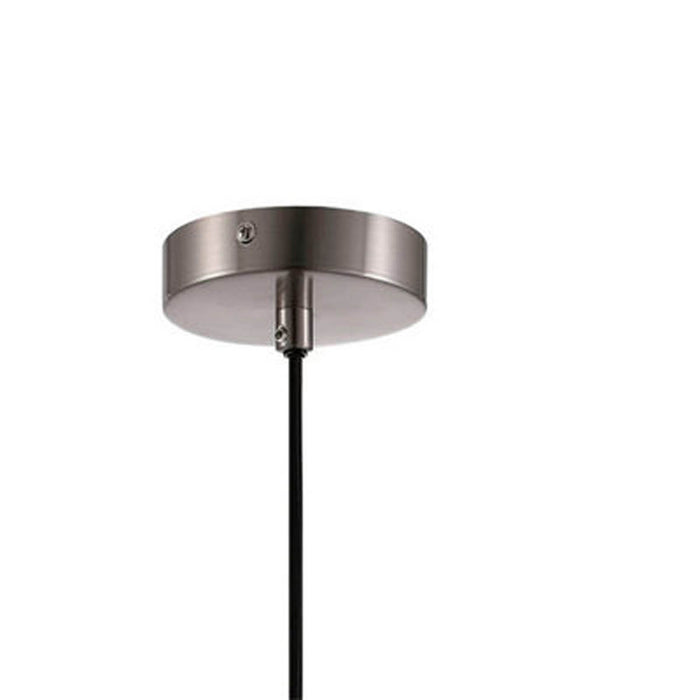 Ceiling Light Pendant Dome Glass Satin Silver Finish Indoor E27 Adjustable - Image 4