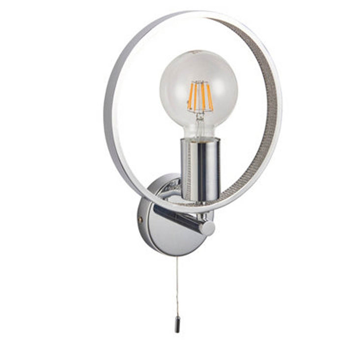 Bathroom Wall Light Chrome 1 Way Dimmable Clear Faceted Acrylic Contemporary 10W - Image 2
