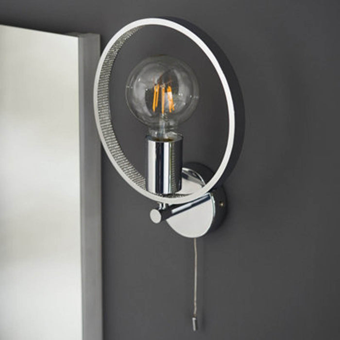 Bathroom Wall Light Chrome 1 Way Dimmable Clear Faceted Acrylic Contemporary 10W - Image 4