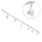 LED Ceiling Light  6 Head Straight Kitchen White Dimmable GU10 Indoor 2m 8W - Image 1
