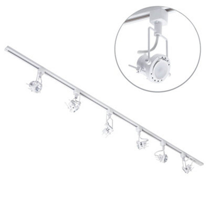 LED Ceiling Light  6 Head Straight Kitchen White Dimmable GU10 Indoor 2m 8W - Image 1