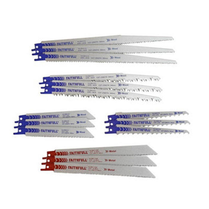 Reciprocating Sabre Saw Blade Set For Wood Metal Plastic Durable 15 Pieces - Image 3