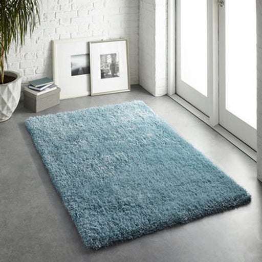 Shaggy Rug Duck Egg Indoor Soft Living Room Bedroom Floor Carpet 140x200cm - Image 1
